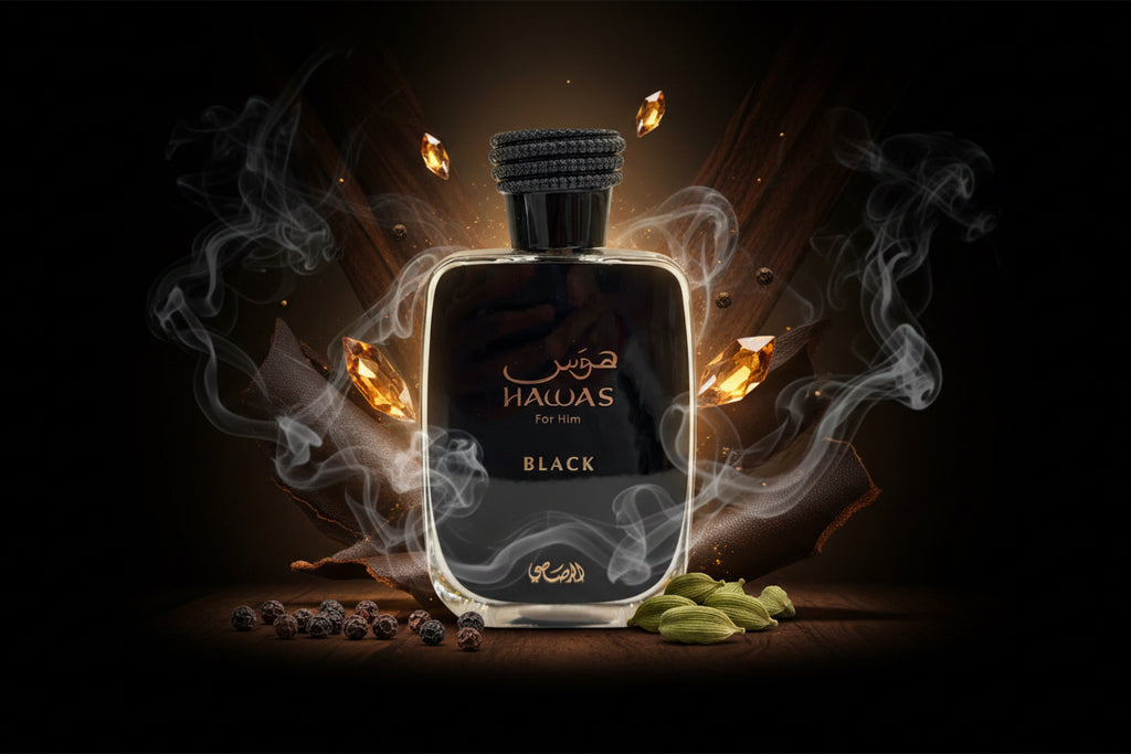 Rasasi Hawas black for men $34.99
